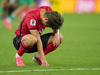 AP 
South Korea’s Lee Kang-in (19) reacts at the end of the World Cup Group A football match against South Africa in Guadalupe, near Monterrey, Mexico, Wednesday, June 24.