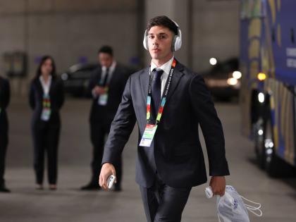 AP 
Australia’s Cristian Volpato arrives at the stadium ahead of the World Cup round of 32 football match against Egypt in Arlington, Texas, near Dallas, Friday, July 3.