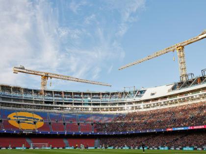 AP 
Camp Nou stadium under renovation work is seen during a La Liga football match between Barcelona and Athletic in Barcelona, Spain, Saturday, November 22, 2025. 