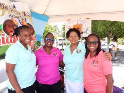 From left; Camille Hanson, dialysis technician; Shaunakaye Miller-Francis, senior certified nephrology nurse; Jacqueline Wallace, senior certified nephrology nurse; and Anthonia Richards-Stewart, nurse manager, Renal Unit, represented the Kingston Public H