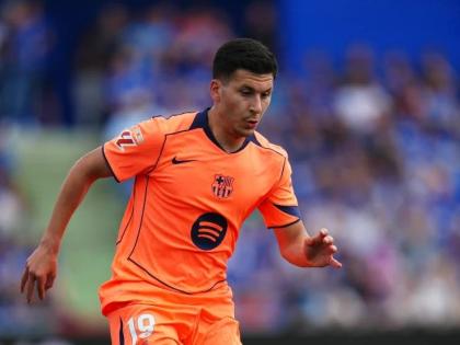 Barcelona’s Roony Bardghji during the Spanish La Liga football match against Getafe in Getafe, Spain, Saturday, April 25.
