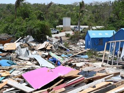 Temporary tents erected amid ruin after squatter homes were demolished in Cooper’s Pen, Trelawny, earlier this week.
