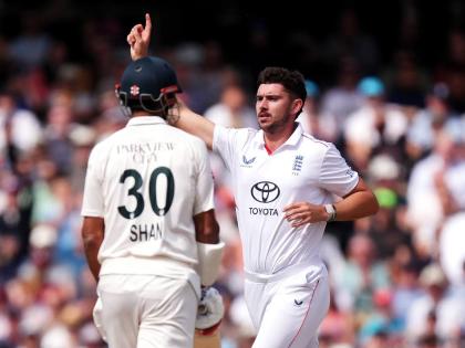 AP 
England’s Josh Tongue (right) celebrates bowling Pakistan’s Shan Masood on day three of the first Test match in Leeds, England, on Friday, August 21.