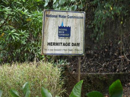 The Hermitage Dam in St Andrew on Augutst 24. On Monday, the dam stood at 31.4 per cent of capacity.