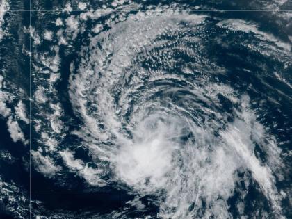 This satellite image released by NOAA shows Tropical Storm Dolly over the Atlantic Ocean on Thursday.