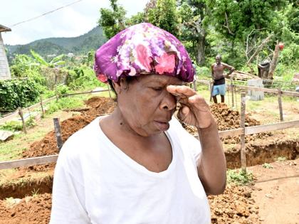 
Thelma Lynn Robinson is moved to tears as she relates the struggles living in a cramped cornershop with her husband Mickey since Hurricane Melissa destroyed their home last October.