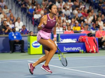 
Philippines’ Alexandra Eala celebrates a point against United States’ Caty McNally during a National Bank Open tennis match in Toronto on Friday, August 7.