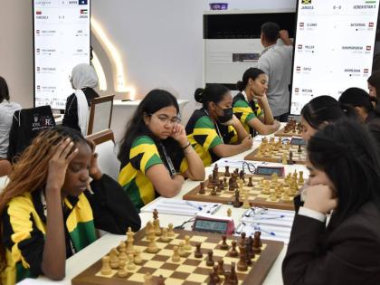 Jamaicans at the Chess Olympiad in Uzbekistan, recently.