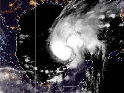 This satellite image from the National Oceanic and Atmospheric Administration shows Hurricane Isaias in the Gulf of Mexico, Thursday, October 8, 2026.