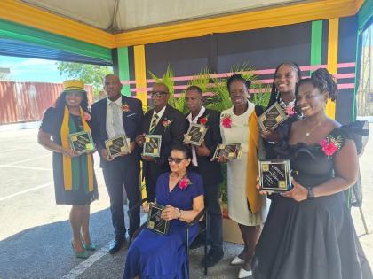 From left: Debbie Ottey-Golding, public health nurse; Claude Gregory, tailor and community volunteer; Carlton Knight, civic leader and Justice of the Peace; Hopeton Henry, journalist and community advocate; Ethel Brown, civic leader, Justice of the Peace a