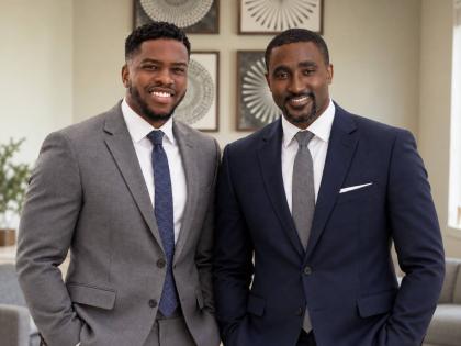 Jamaican entrepreneurs Burchell Gordon (left) and Bevon King.
