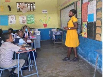Classes in session at Petersfield High School pre-Hurricane Melissa.