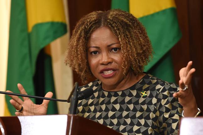 Minister of Education, Skills, Youth and Information, Senator Dr Dana Morris-Dixon during a Post-Cabinet Press Briefing at Jamaica House on Wednesday.