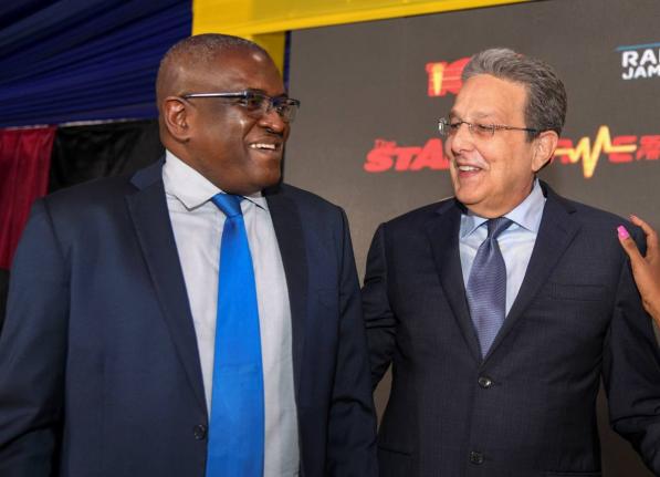 Chairman of the RJRGLEANER Communications Group, Joseph Matalon (right) and CEO Anthony Smith. - File photo.