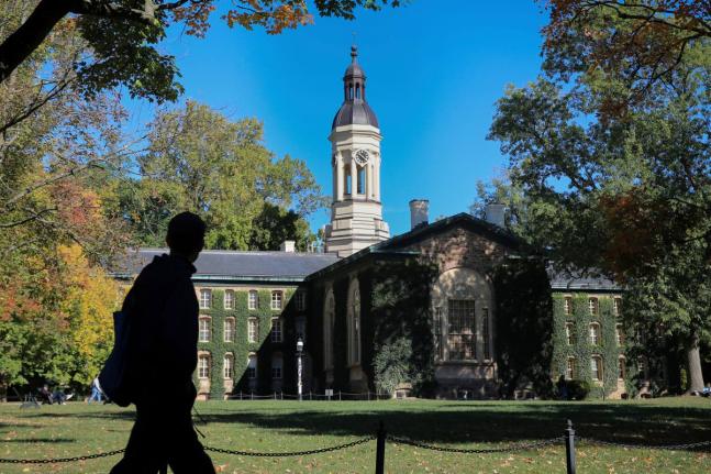  Nassau Hall at Princeton University is seen, Oct. 8, 2024, in Princeton, N.J. 