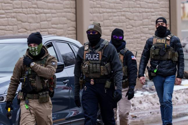 Immigration and Customs Enforcement agents.