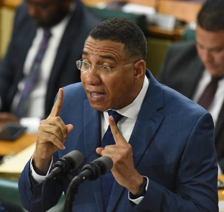 Prime Minister Andrew Holness making his contribution to the 2026-2027 Budget Debate in the House of Representatives. 