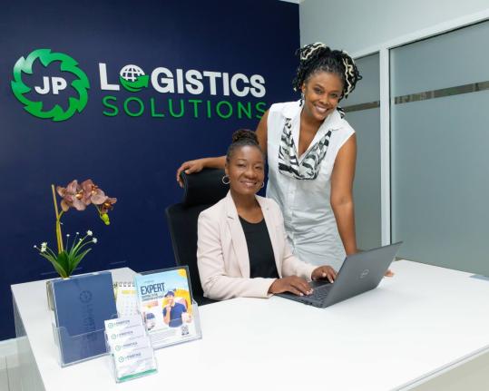 Valrie Campbell, managing director, Pan Jamaica Logistics Group, and Mezanne Grant, commercial manager, JP Logistics Solutions. 