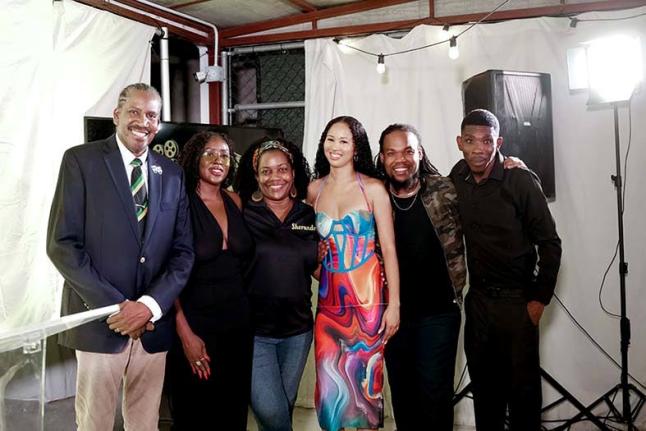 Members of the board of the newly formed Jamaica Actors Guild Association, from left, Michael Nicholson, Nicolette Neilson, Sherando Ferril, Christina Cooper, Kadeem Wilson and Cornelius Grant at its official launch last Thursday at the Canopy Courtyard in