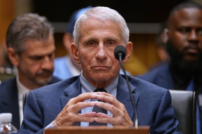 Dr Anthony Fauci appears before the Senate Homeland Security and Governmental Affairs Committee at the Capitol, July 29, in Washington. 