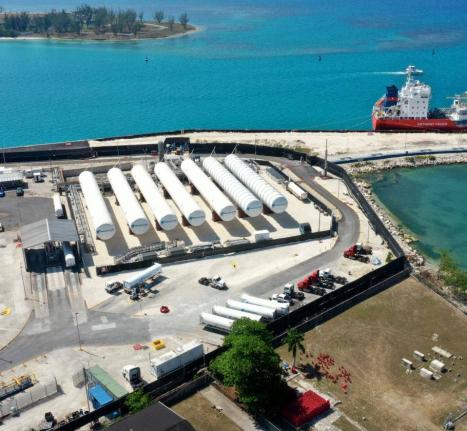 Gas terminal in Montego Bay.