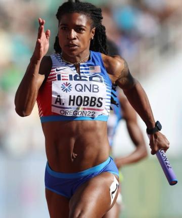 US Olympic relay silver medallist Aleia Hobbs 