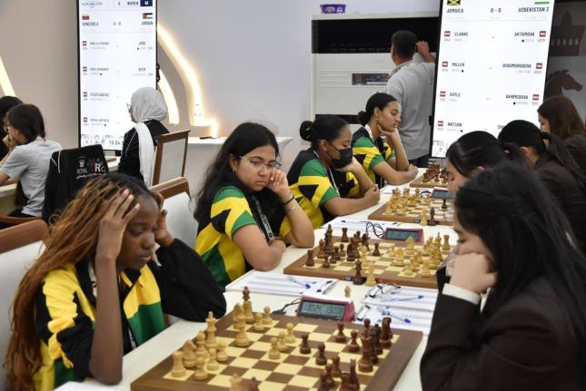 Jamaicans at the Chess Olympiad in Uzbekistan, recently.