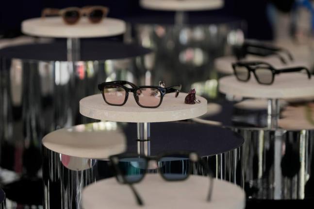 Meta glasses are displayed at the Meta Connect developer conference, in Menlo Park, California. 