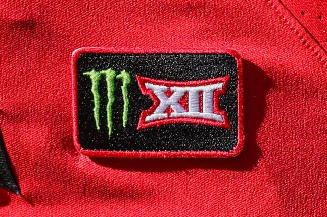 
A Texas Tech player wears a Monster/Big 12 patch on his jersey during an NCAA college football game against Sam Houston State on September 26 in Lubbock, Texas. 