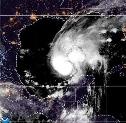This satellite image from the National Oceanic and Atmospheric Administration shows Hurricane Isaias in the Gulf of Mexico, Thursday, October 8, 2026.