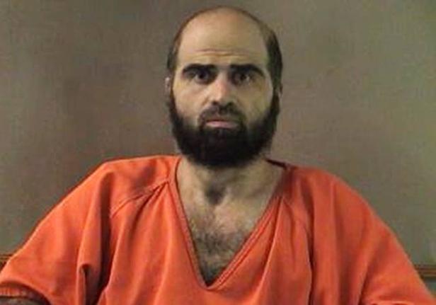 FILE - This undated photo provided by the Bell County Sheriff's Department shows former Army psychiatrist Maj Nidal Hasan. (Bell County Sheriff's Department via AP, File)