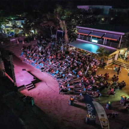 Attendees take in a film at the Skylark Film Festival in Negril earlier in October. 
