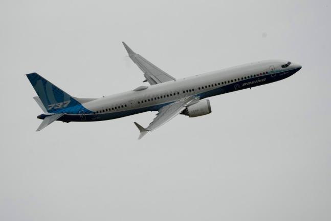 The Boeing 737 MAX 10 performs a demonstration flight during the Paris Air Show in Le Bourget, north of Paris, France, in June 2023. 