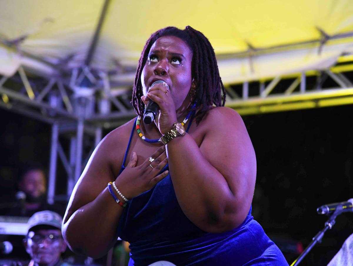 Courtni Jackson sings the Bob Marley and The Wailers  ‘Hypocrites’ on which her father, Jackie Jackson, played the original bass.