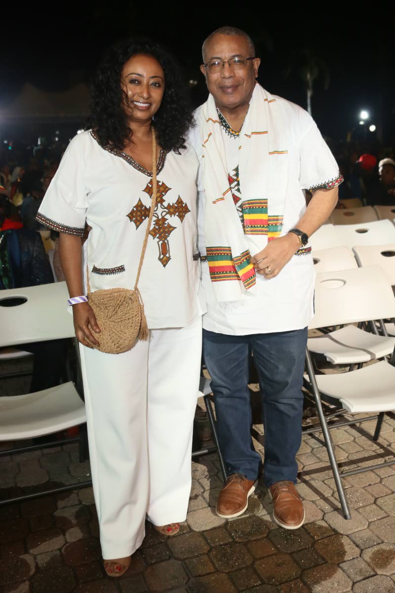 Anthony Hylton, opposition spokesperson on industry, trade and global logistics, attends the concert with his wife, Yodit Getachew Hylton.