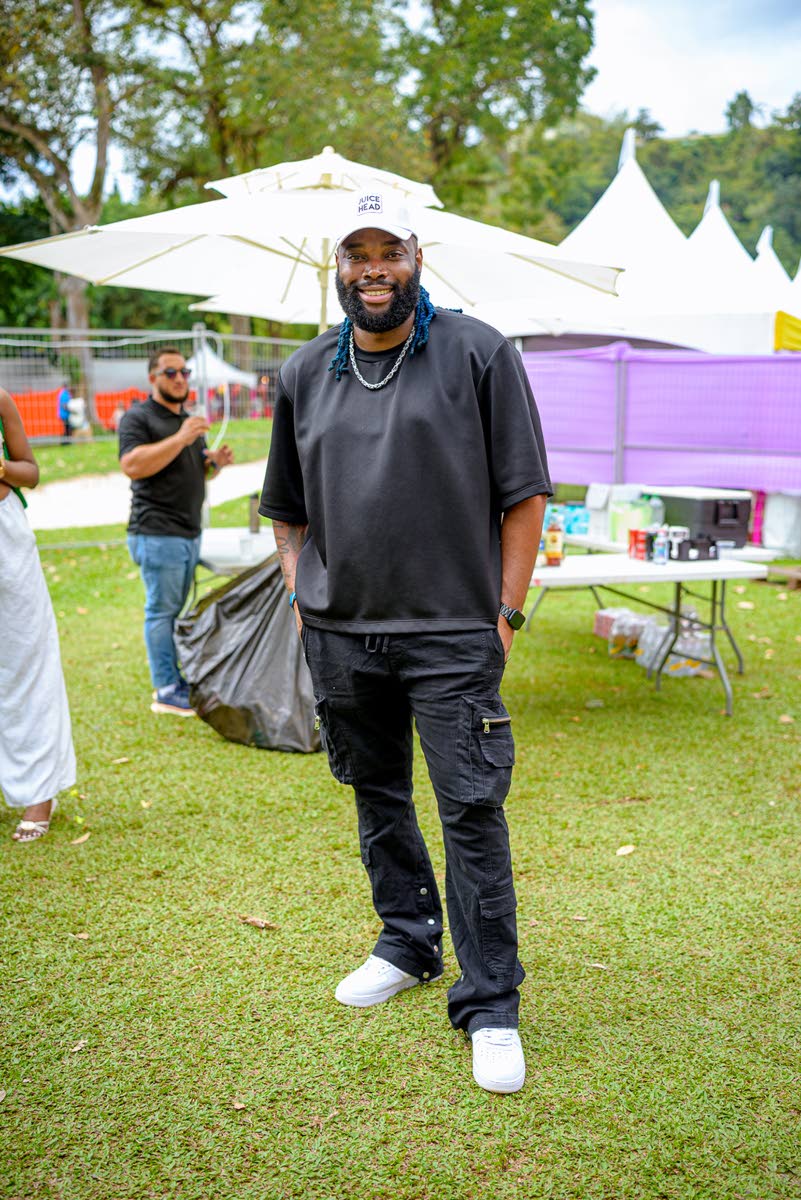 Recording artiste and radio personality, Brush1 the Road Marshall, is all smiles.