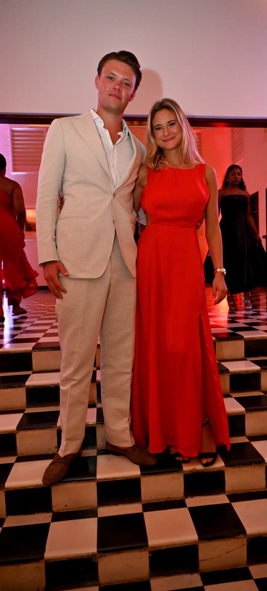 Felix Gavelstad and Louisa Tojner pose for ‘Something Extra’ at the Hanover Charities annual Sugar Cane Ball.