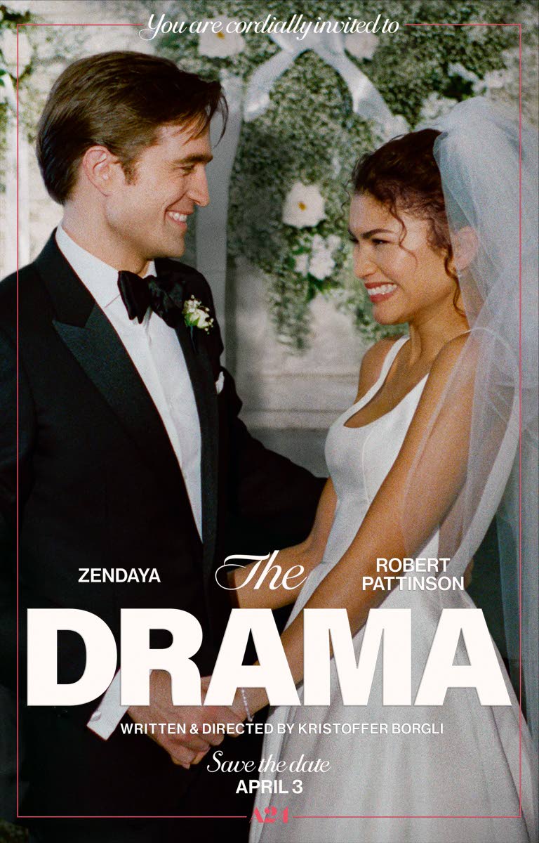 This  image released by A24 shows promotional art for the film ‘The Drama’.