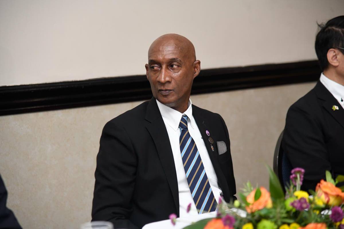 Jamaica Athletics Administrative Association (JAAA) president Garth Gayle at a press conference at the Jamaica Pegasus Hotel yesterday.