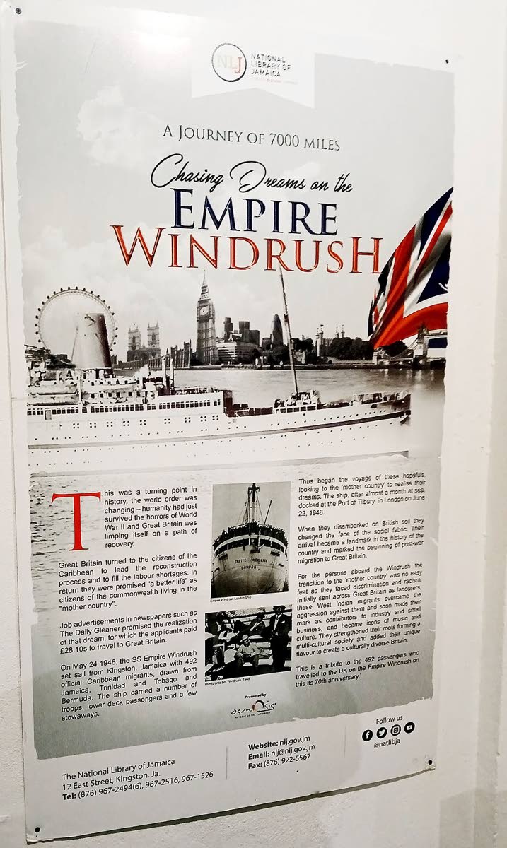 A storyboard outlining the journey and legacy of the Windrush generation.