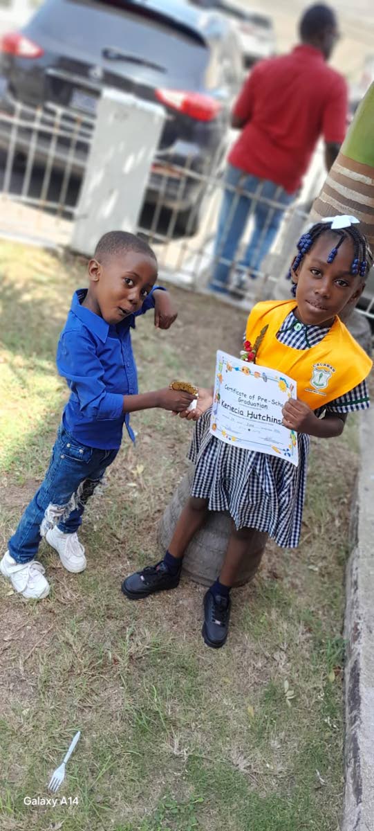 
Seven-year-old Keriecia Hutchinson and her four-year-old brother, Samson Cameron.