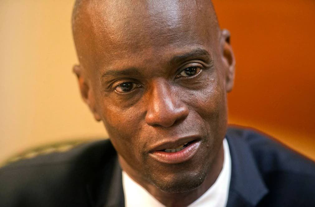 Haiti's former President Jovenel Moïse speaks during an interview at his home in Petion-Ville, a suburb of Port-au-Prince, Haiti, on February 7, 2020.