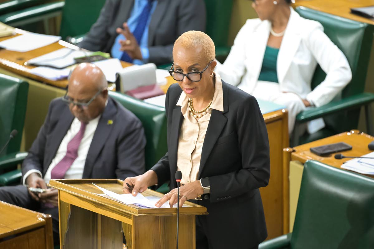 Minister of Finance and the Public Service, Fayval Williams, speaking in the House of Representatives on Tuesday, September 22.