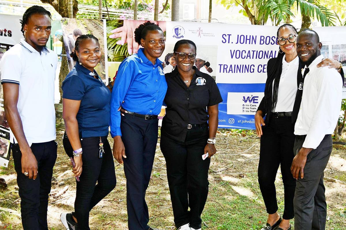 From left: Camarlie Wilson, greenhouse technology student; Latoya Samms McNeil, community training intervention officer; Marcia Morgan, greenhouse technology student; Kelly-Ann Nevers-Haynes, instructor; Stacy-Ann Heron, greenhouse technology student; and 