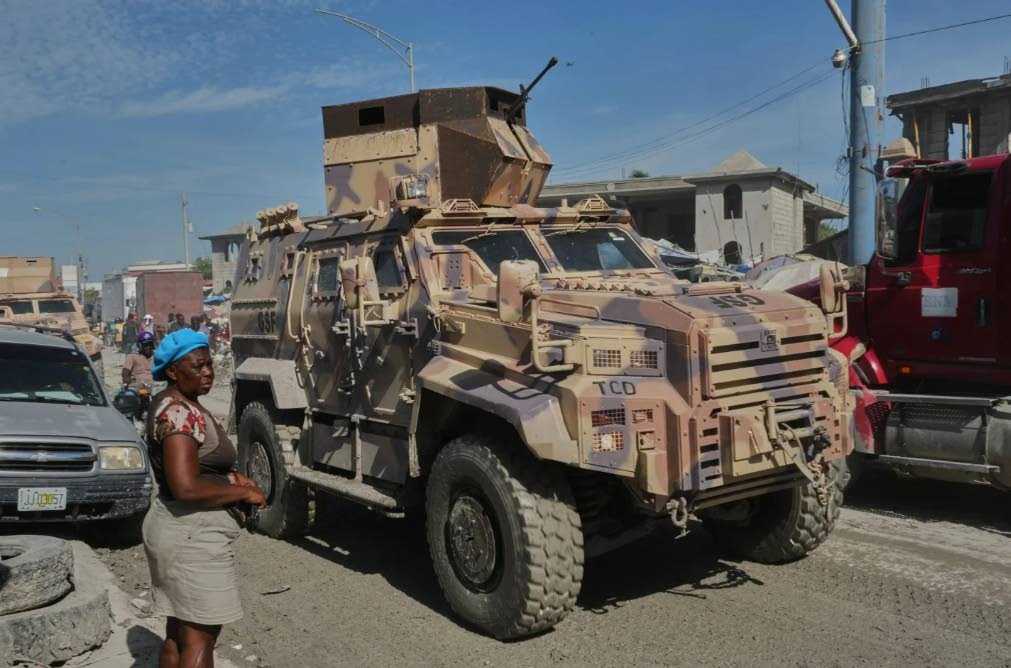 An armoured police vehicle that is part of Gang Suppression Force (GSF) patrols in Port-au-Prince, Haiti, Tuesday, September 29, 2026. 