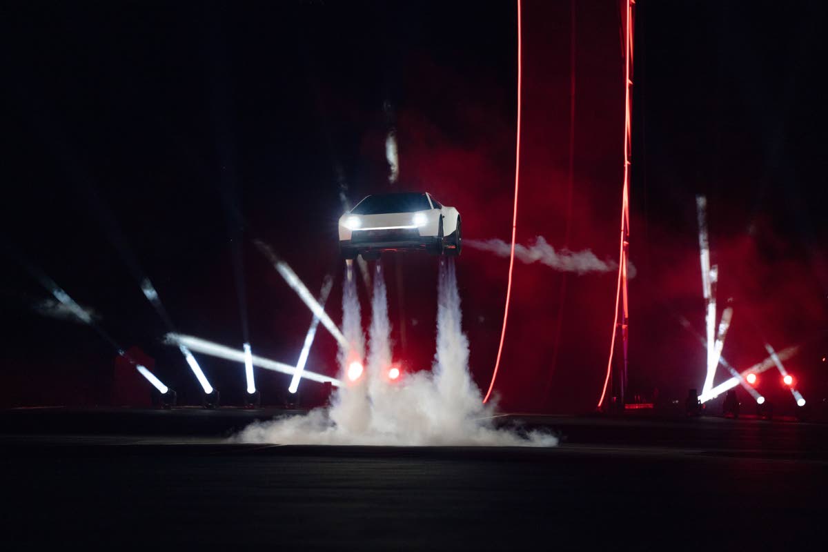 Tesla Roadster which can hover, released during the week. 