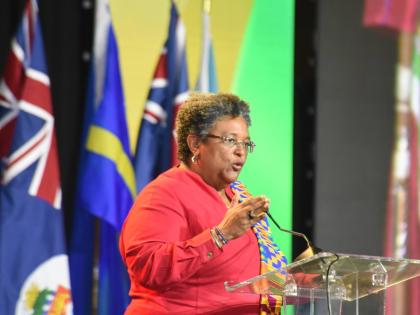 Mia Mottley, prime minister of Barbados. 