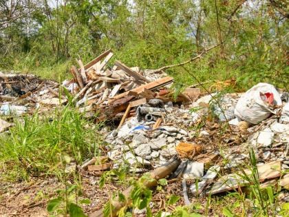 An area off the Bernard Lodge main road that has become an illegal dumping site in Portmore, St Catherine.