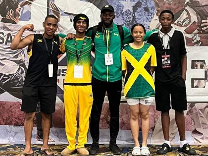 Team Jamaica at the 2026 US Open Championships in Las Vegas, Nevada. The tournament was held from March 5–8. From left: Ne-yo Jacobs, Daniel Balli, World Taekwondo Jamaica President Kenroy Clarke, juniors Sabrina Allen and Damar Walker.