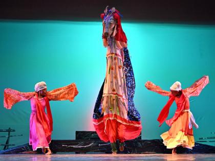 Dancers perform ‘Gerrehbenta’ (1983), choreographed by Rex Nettleford. 